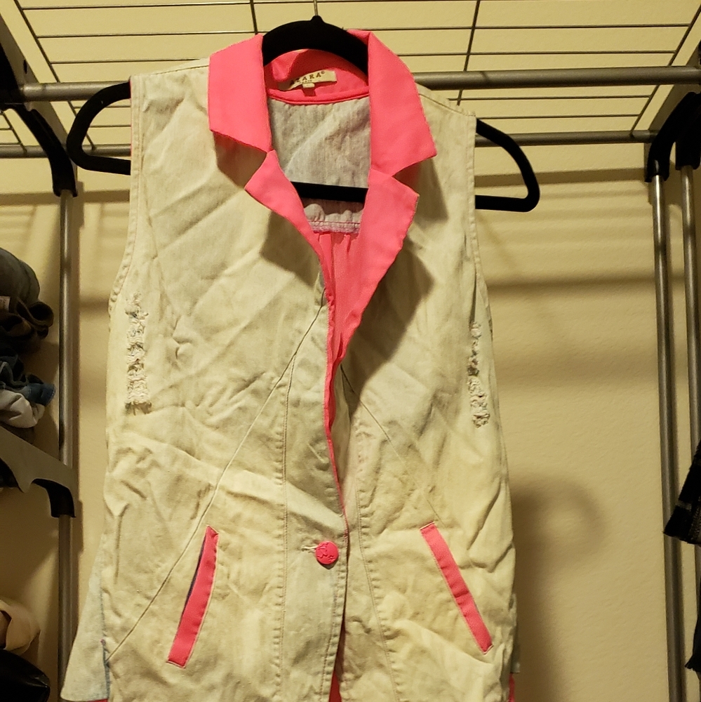 Beautiful Jeans with shifon material jacket